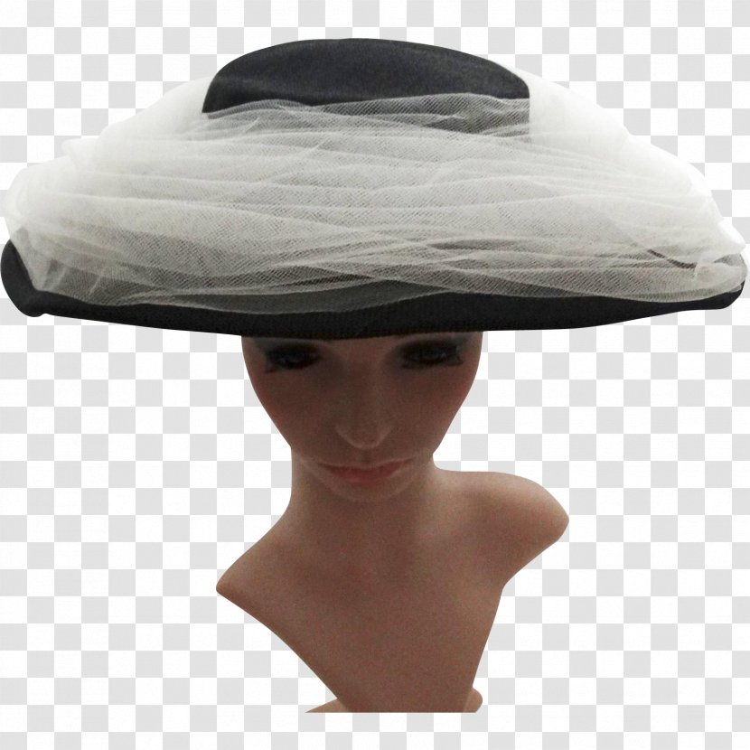 Sun Hat 1950s Cap Black - Net Transparent PNG