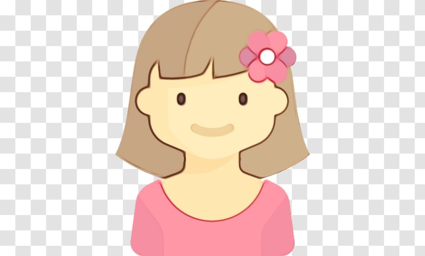 Cartoon Pink Head Cheek Nose - Smile Headgear Transparent PNG