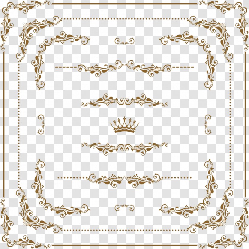 Ornament Picture Frame Clip Art - Body Jewelry - Gold Vector Transparent PNG