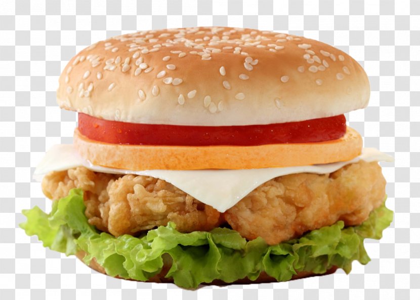Hamburger Cheeseburger Chicken Sandwich Fast Food Veggie Burger - Slider - Pizza Transparent PNG