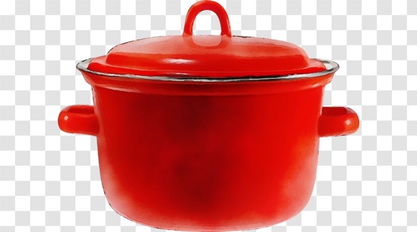 Lid Red Stock Pot Cookware And Bakeware Ceramic - Plastic - Serveware Transparent PNG