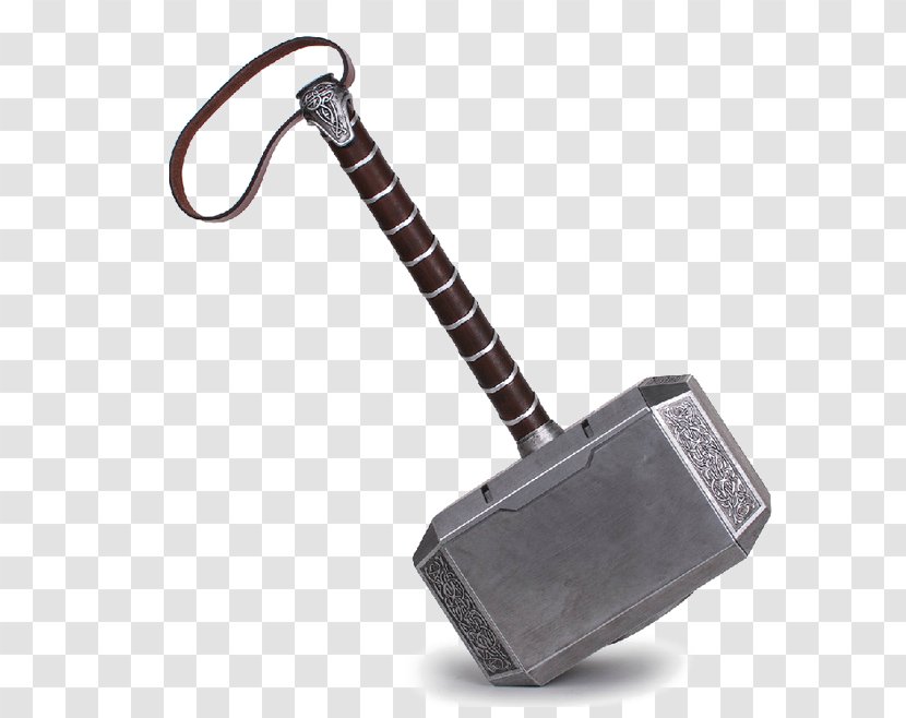 Thor Captain America Mjolnir Collector Theatrical Property - Metal - Gray Hammer Transparent PNG