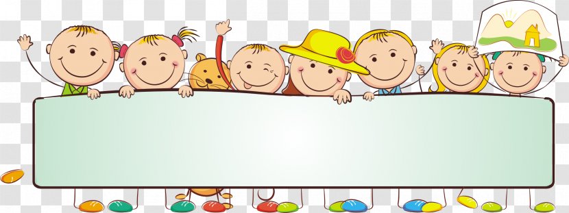 Child Banner Placard Illustration - Stock Photography - Cute Cartoon Children Illustrations Transparent PNG