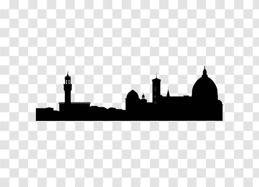 Florence Skyline Wall Decal Sticker - Italy - Silhouette Transparent PNG
