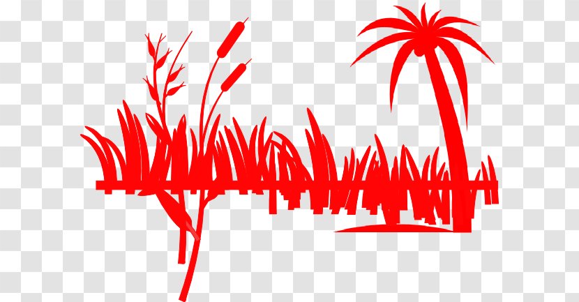 Clip Art Palm Trees Openclipart Image - Heart - Red Grass Transparent PNG