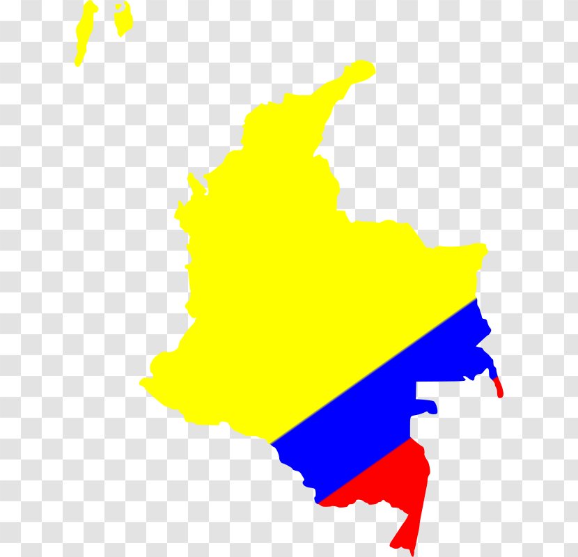 Colombia Map Clip Art Area Vector Transparent PNG   Area Diagram Art Beak Yellow 