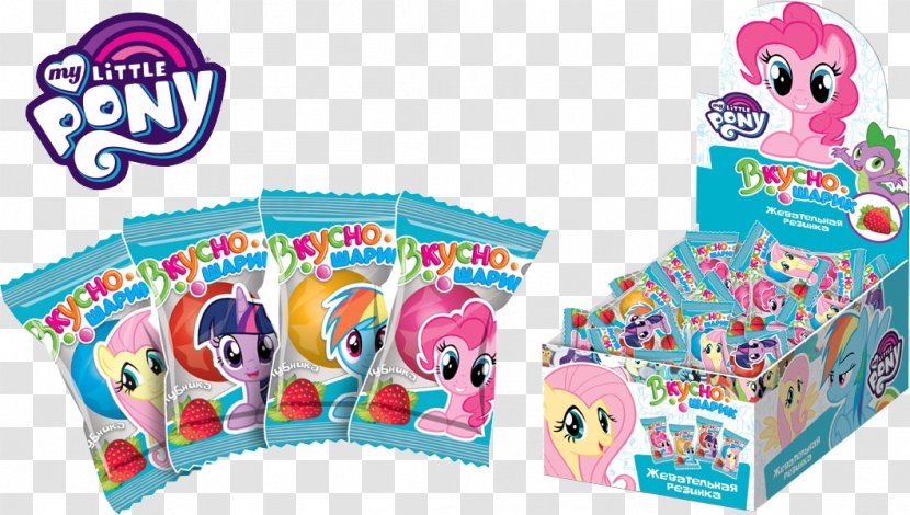 Chewing Gum Toy My Little Pony Candy Lollipop - Strawberry Flavor Transparent PNG