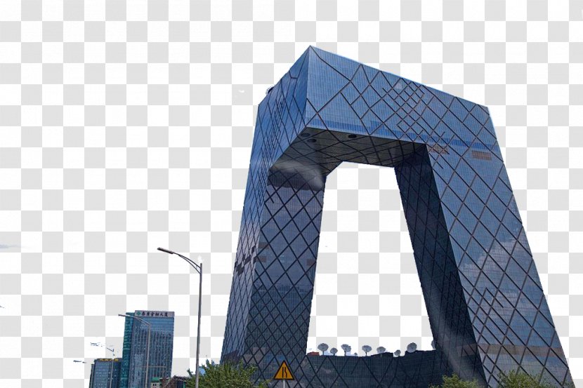 CCTV Headquarters China Central Television Skyscraper Architecture Building - Facade Transparent PNG