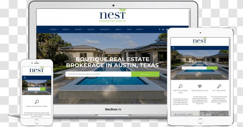 Nest Properties Austin Crystal Springs Real Estate Web Project Smartphone - Display Device - Design Transparent PNG