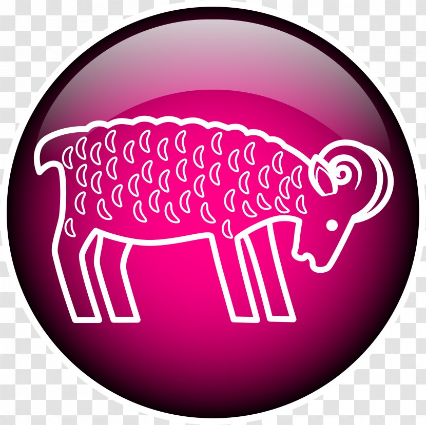 Aries Icon - Pink - Purple Lines Transparent PNG