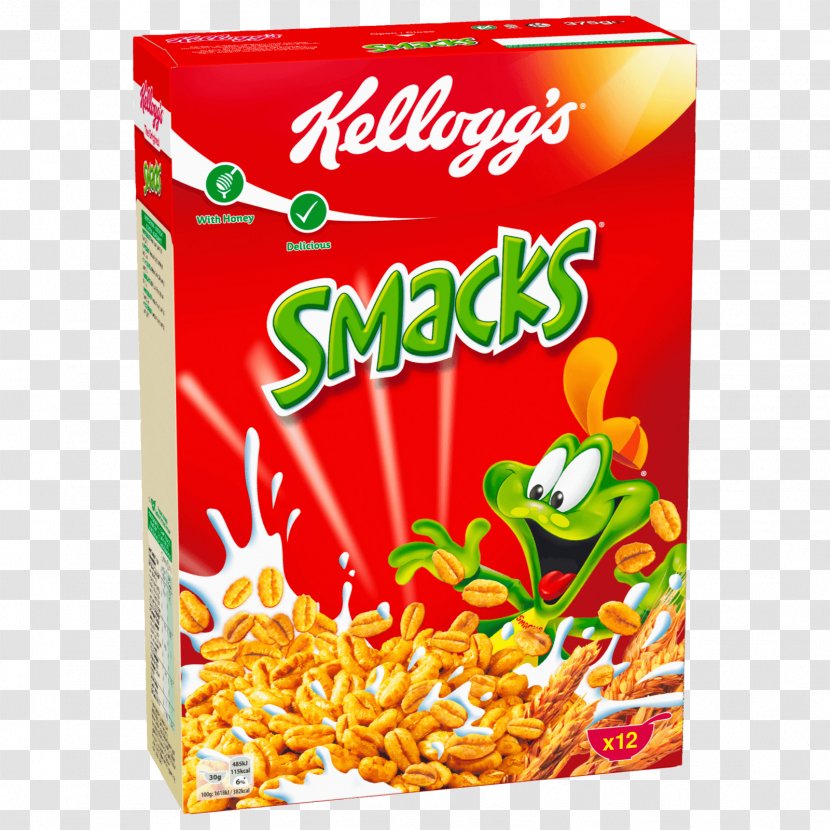 Honey Smacks Breakfast Cereal Corn Flakes Kellogg's - Kelloggs Transparent PNG