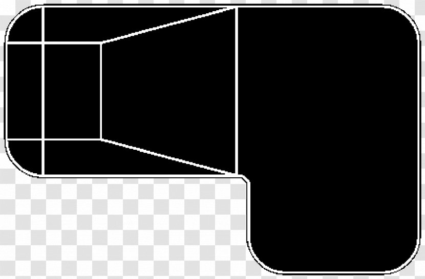Angle Black - And White - Rectangle Transparent PNG