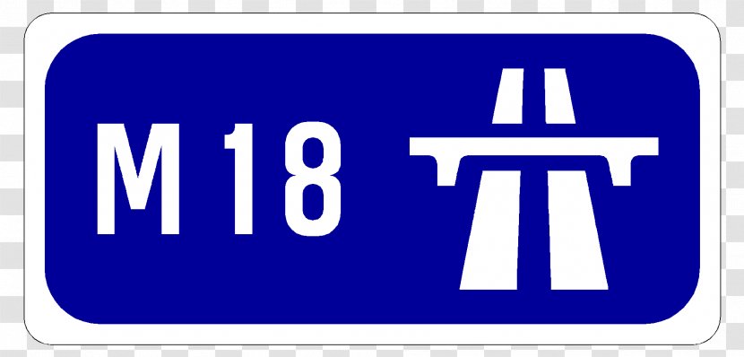 M1 Road Controlled-access Highway Smart Motorway Sign - Blue Transparent PNG