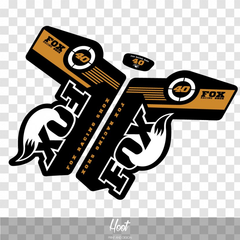Bicycle Forks Sticker Logo Fox Racing Shox Transparent PNG