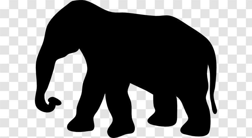 Elephant Silhouette Clip Art - Mammal - Stencil Transparent PNG