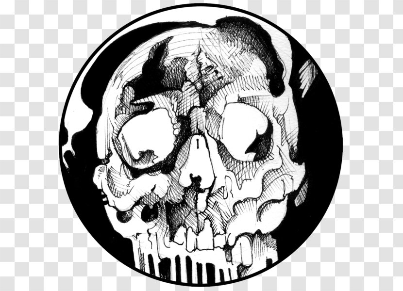 Skull Drawing /m/02csf White Font - Character Transparent PNG