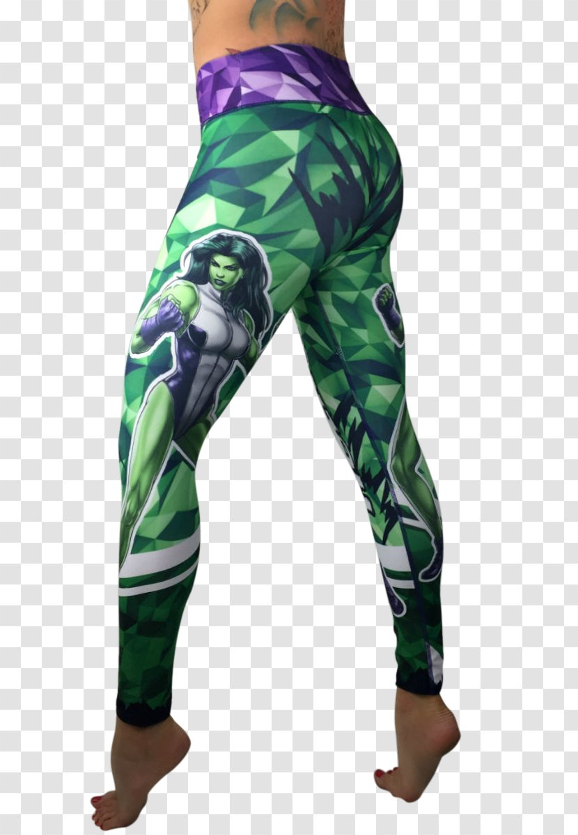 She-Hulk Leggings Tights T-shirt - Green - She Hulk Transparent PNG