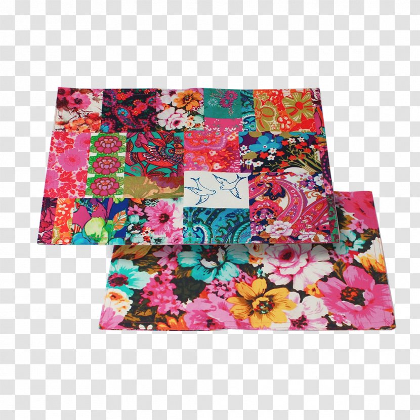 Patchwork Pink M Square Meter Pattern - Material - PlaceMat Transparent PNG