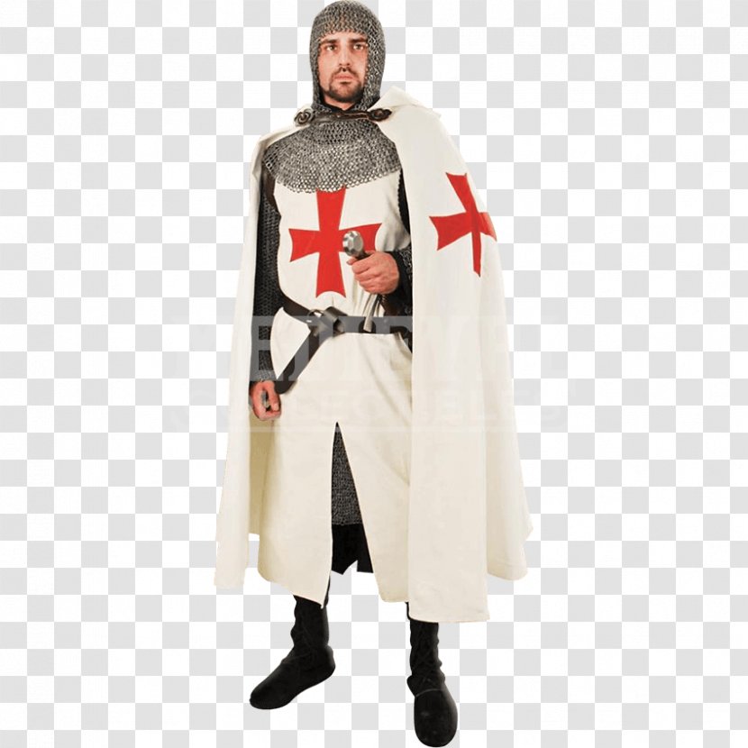 Crusades Robe Knights Templar Cloak Cape - History Of Clothing And Textiles - Knight Transparent PNG