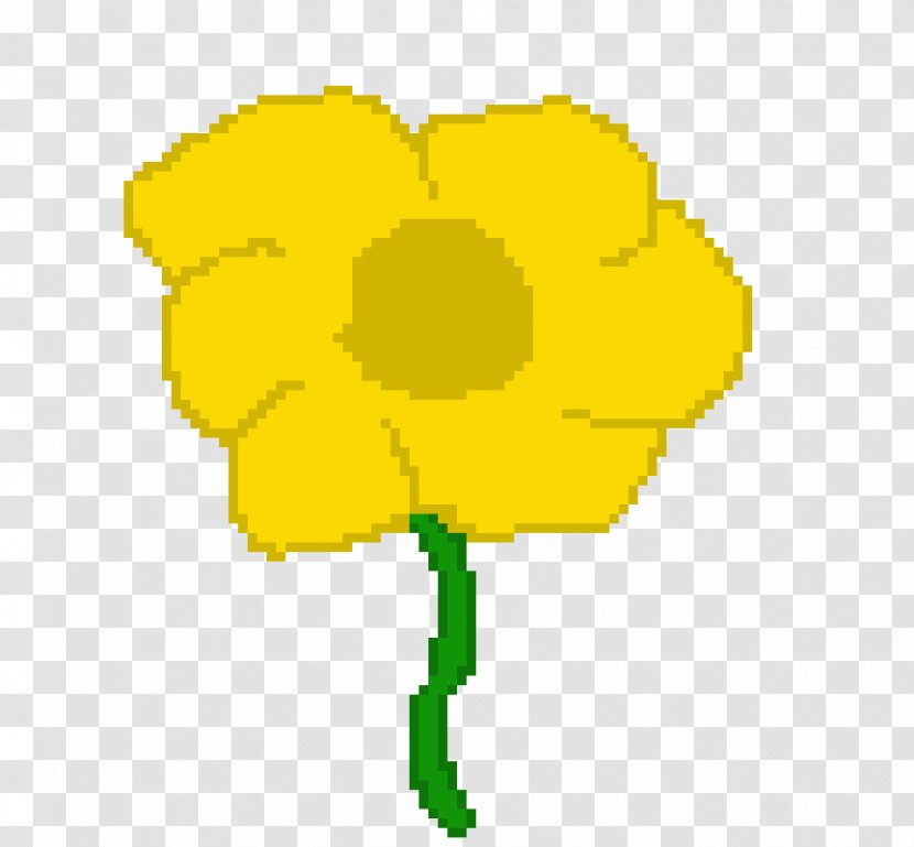 Cuphead Flower Yellow Pixel Art Transparent PNG