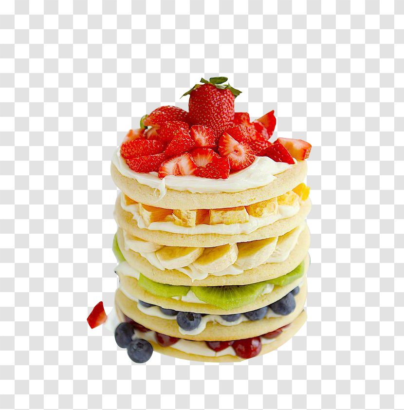 Rainbow Cookie Fruitcake Pancake Layer Cake Cupcake - Strawberry - Fruit Transparent PNG