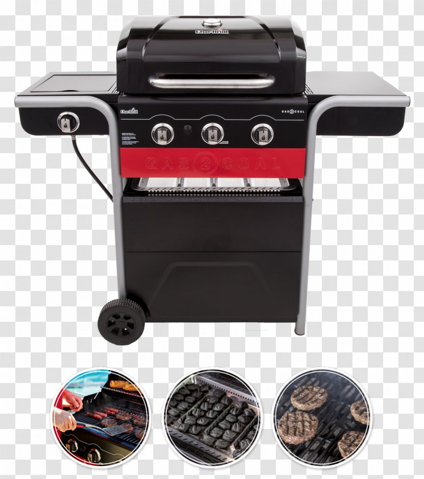 Barbecue Char-Broil Gas2Coal Hybrid Grilling Backyard Grill Dual Gas/Charcoal Natural Gas Transparent PNG