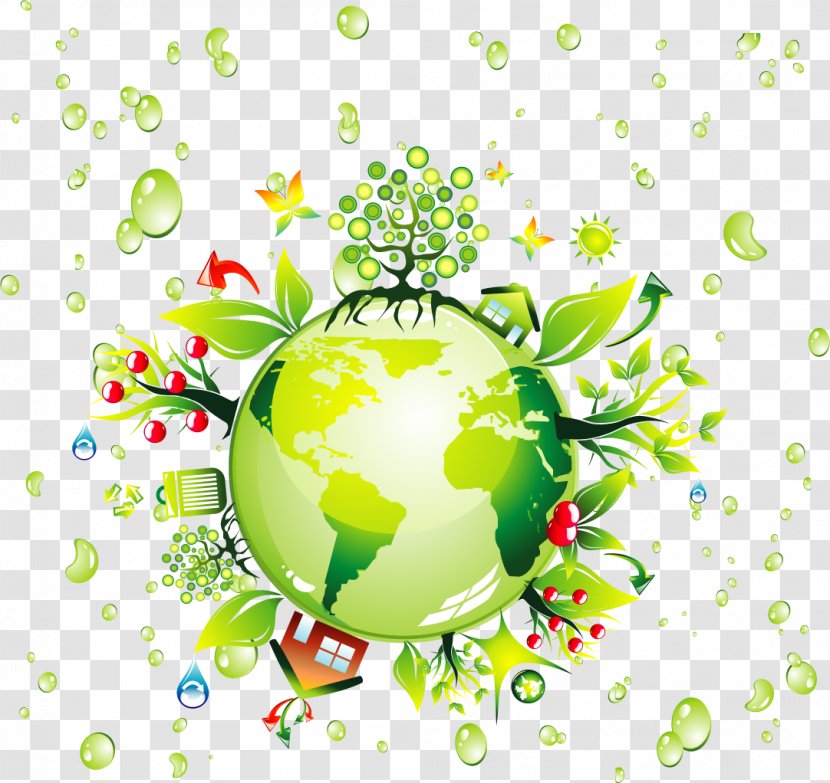 Earth Environmentally Friendly Natural Environment - Vector Painted Green Transparent PNG