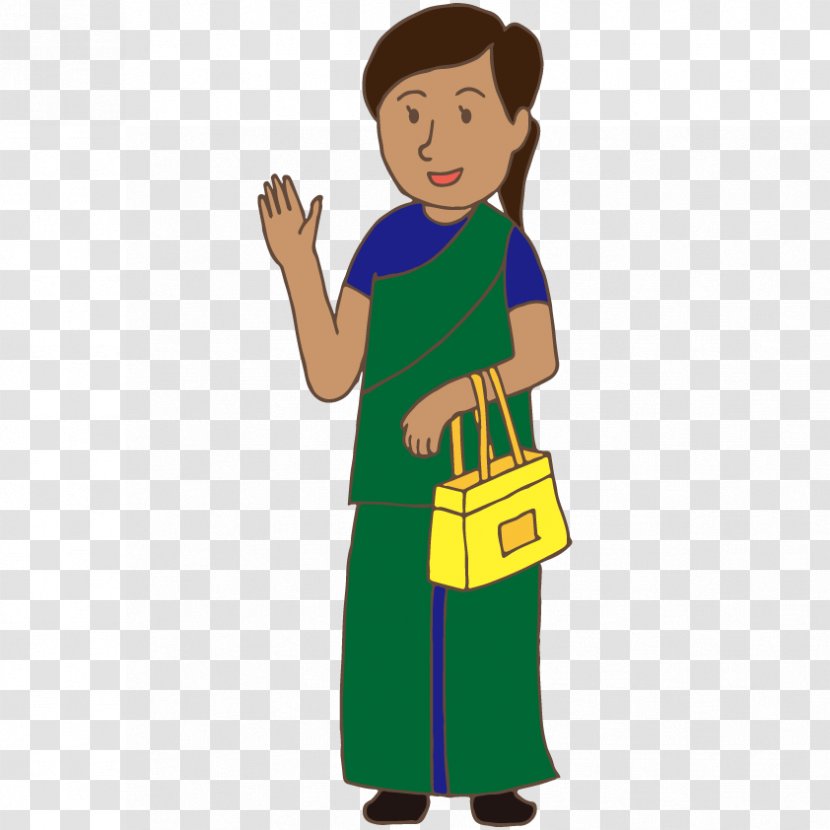 Women In India Clip Art Illustration Woman - Standing Transparent PNG