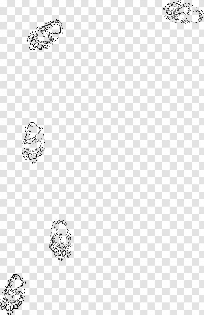 Bear Paw Printing Animal Track Clip Art - White - Sign Up Posters Transparent PNG