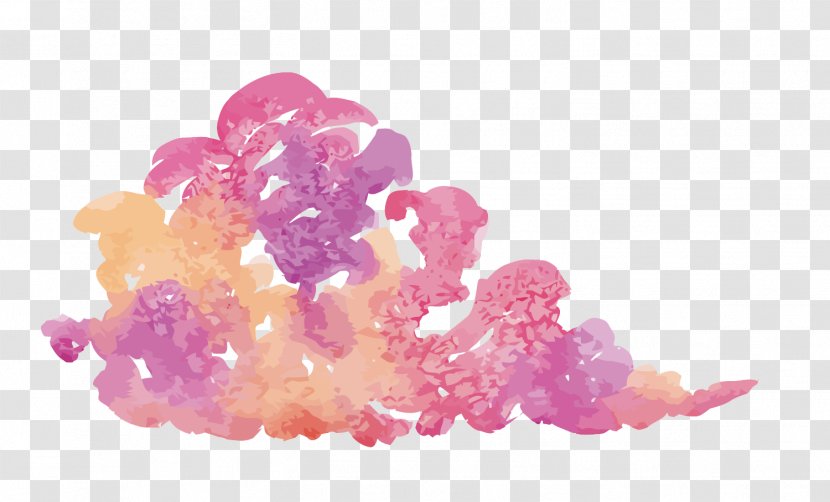 Watercolor Painting Purple Designer - Paint - Vector Clouds Transparent PNG