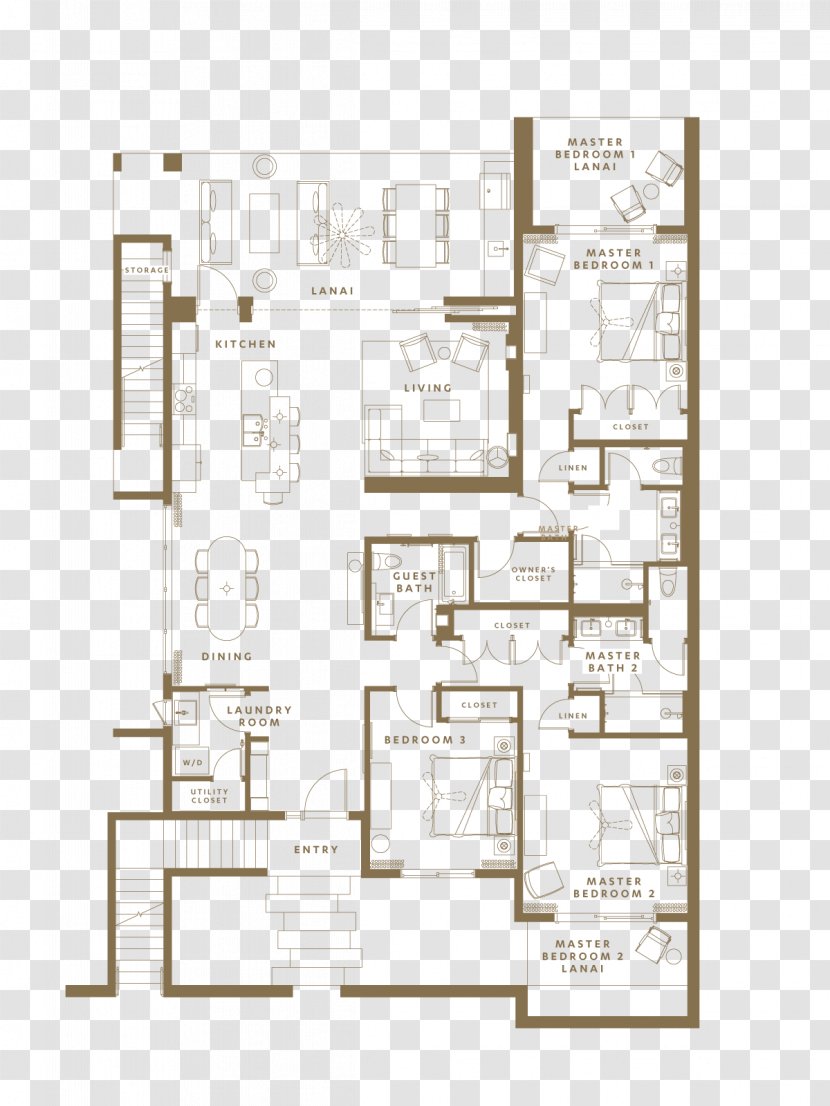 Floor Plan Design Luana Garden Villas - Media Transparent PNG