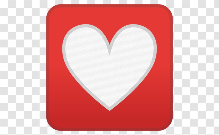 Android Nougat Emoji - Heart Transparent PNG