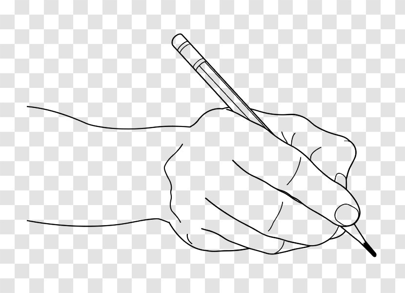 Thumb Drawing /m/02csf Line Art Clip - Watercolor - Hand With Pencil Transparent PNG
