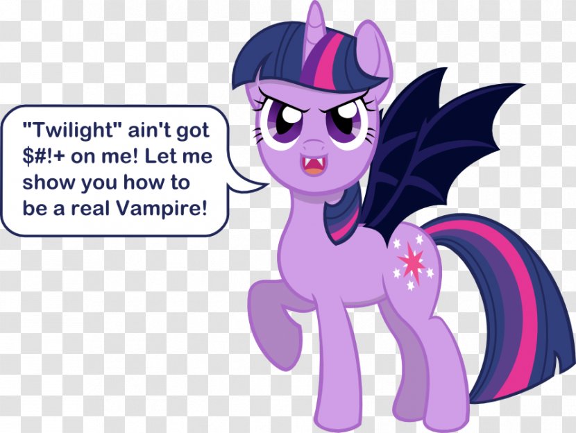 Twilight Sparkle Pony Pinkie Pie Vampire Winged Unicorn - Cartoon Transparent PNG