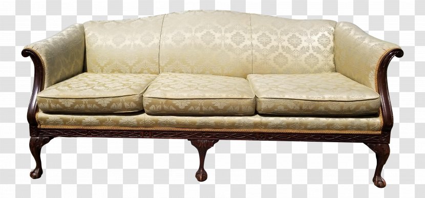 Loveseat Brocade Couch Damask Wood Carving - Velvet - Chair Transparent PNG