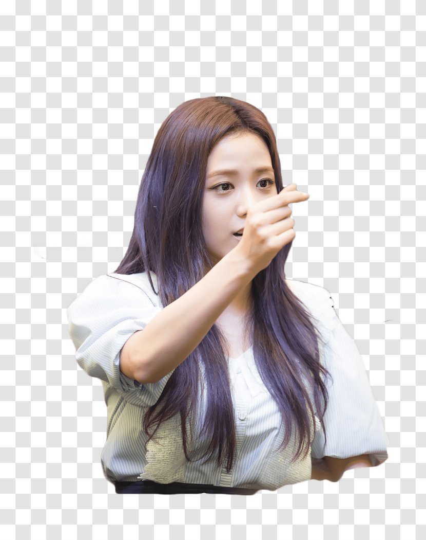 Jisoo BLACKPINK K-pop Long Hair Coloring - Heart - Flower Transparent PNG