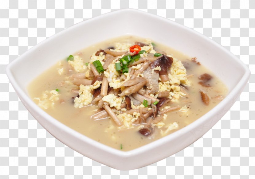 Batchoy Chicken Vegetarian Cuisine Breakfast Asian - Allium Fistulosum - Mushrooms And Egg Soup Transparent PNG