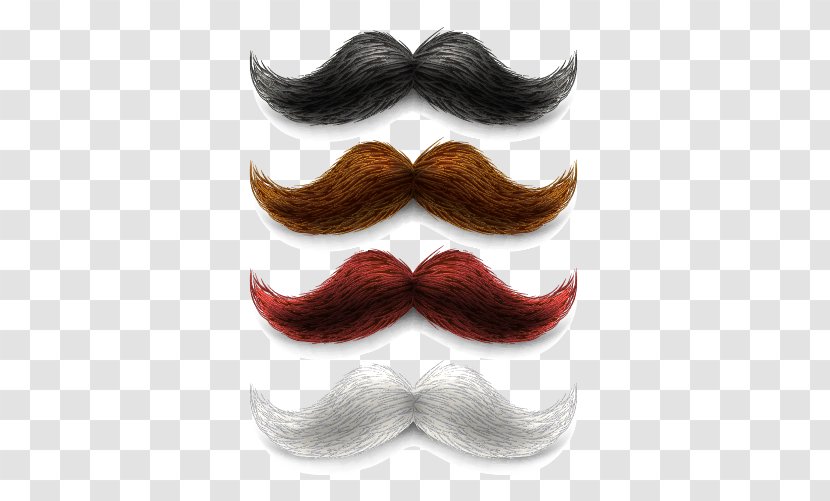 Moustache Mexican Cuisine Beard Clip Art - Brown Hair - Vector Transparent PNG