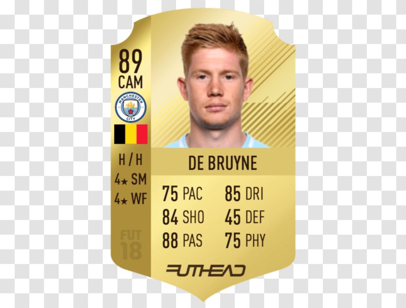 Kevin De Bruyne FIFA 18 2017–18 Premier League Manchester City F.C. Football Player - Belgium Transparent PNG