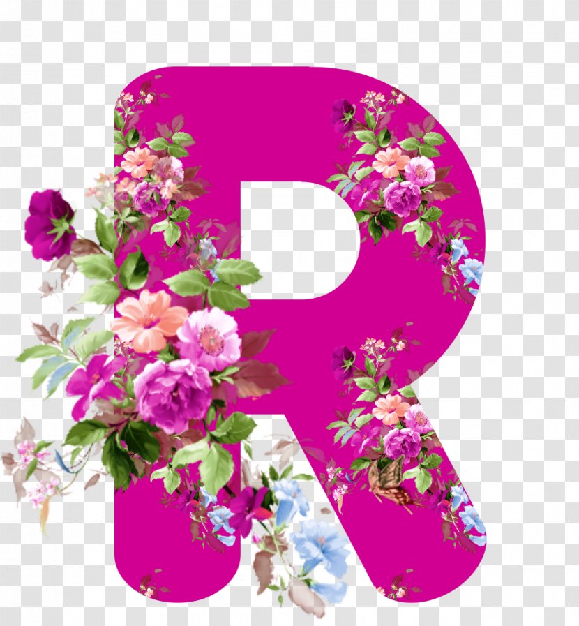 Floral Design Flower Alphabet Letter Rose Transparent PNG