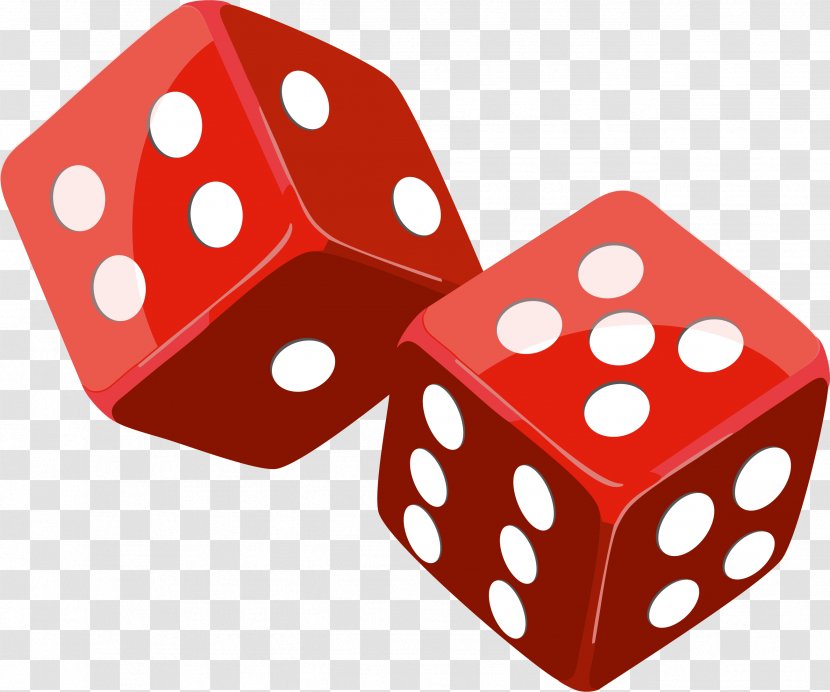 Dice Game Clip Art - Data - Red Vector Transparent PNG