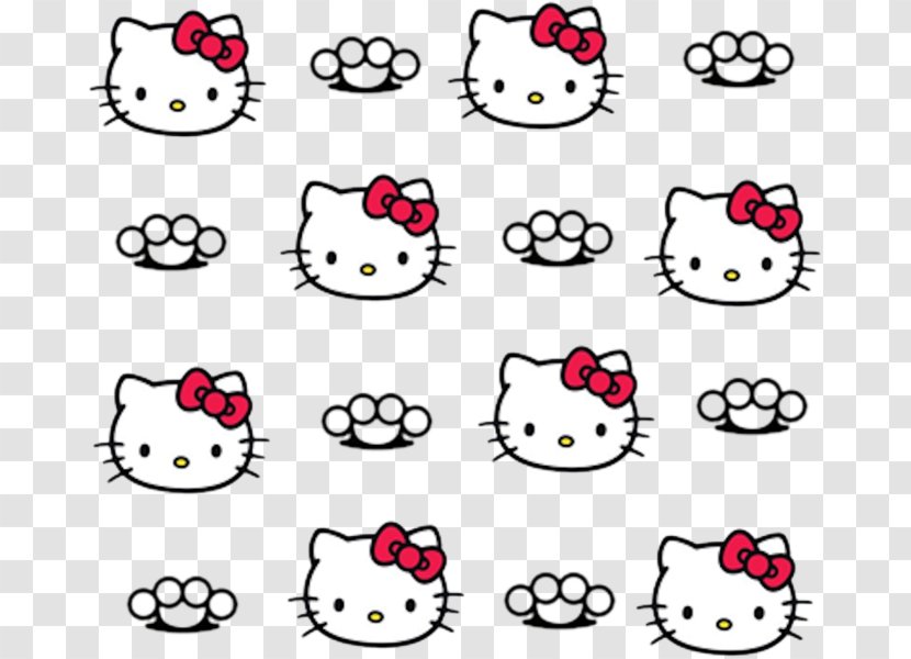 Hello Kitty Pattern - Smile - Pink Transparent PNG