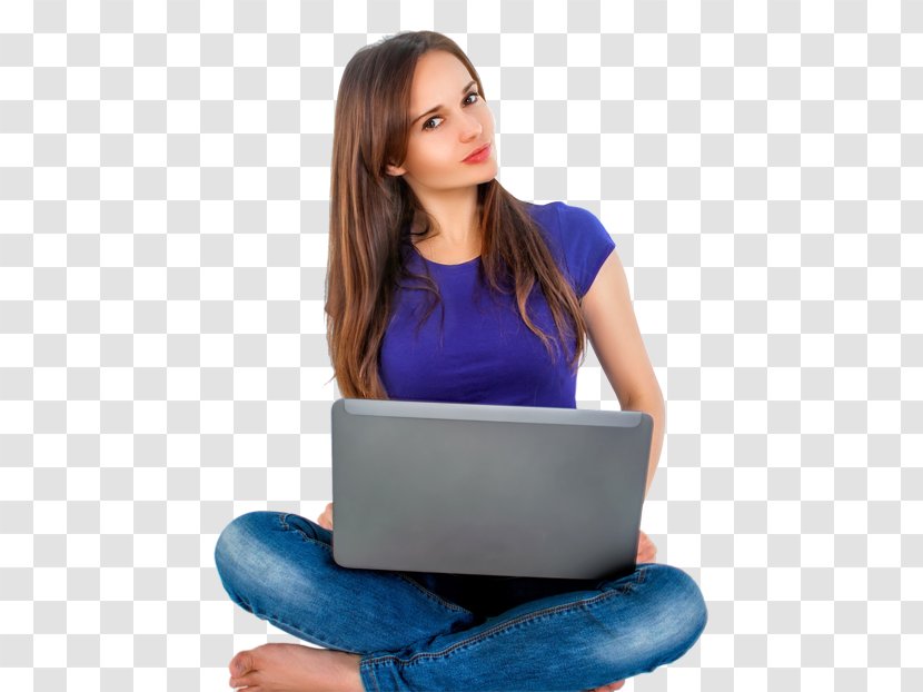 Laptop Woman Desktop Wallpaper - Watercolor Transparent PNG