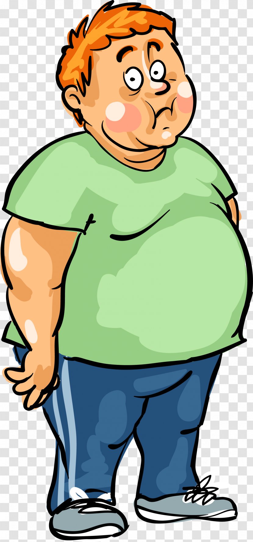 Man Male Fat - Smile - A Transparent PNG