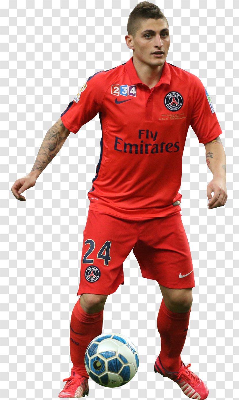 Marco Verratti Paris Saint-Germain F.C. Soccer Player Football - Ball Transparent PNG