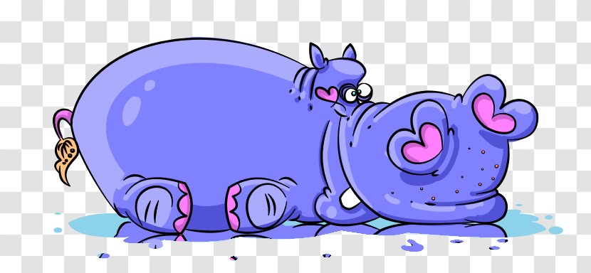 Hippopotamus Cartoon Drawing Cuteness Clip Art - Silhouette - Cliparts Transparent PNG