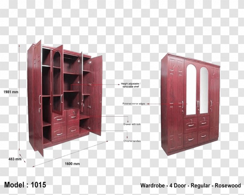 Furniture Armoires & Wardrobes Table Door Cupboard - Drawer - Rosewood Transparent PNG