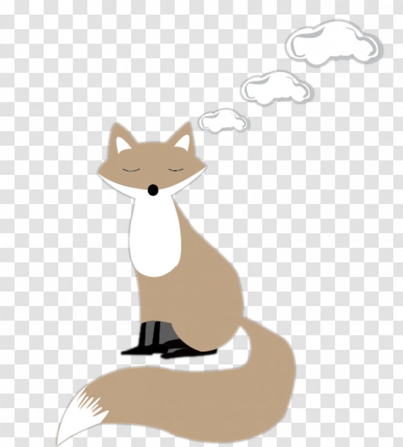 Red Fox Cartoon Animation - Heart Transparent PNG