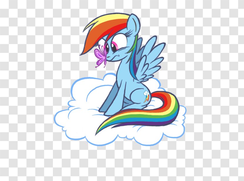 Pony Horse Art - Mammal - Rainbow Butterfly Transparent PNG