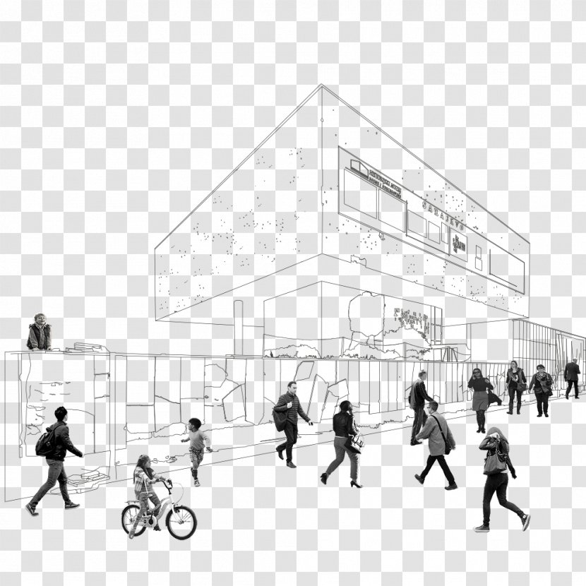 2016 Venice Biennale Of Architecture Catalonia In Urban-Think Tank - Black And White - Elevation Transparent PNG